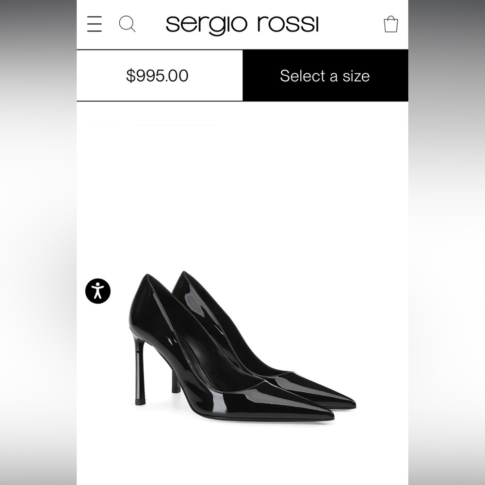 Sergio Rossi - black heels - size 10 - NEW with box